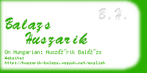 balazs huszarik business card